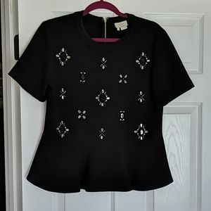 Kate Spade crystal peplum